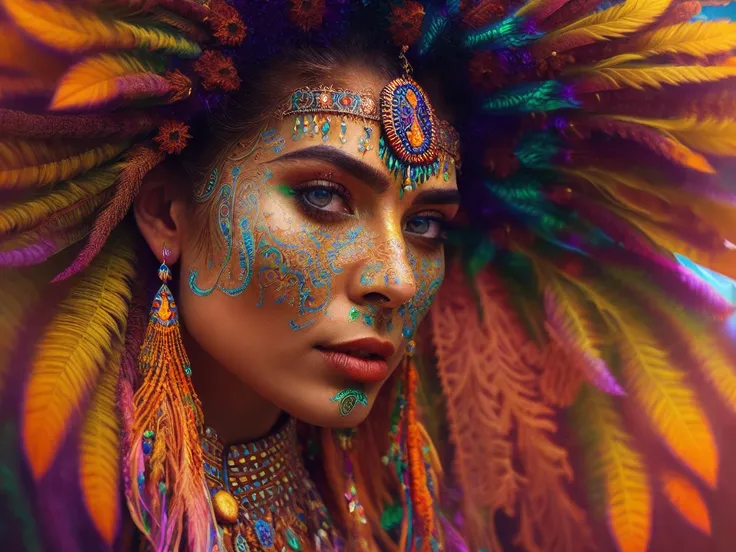 an extremely psychedelic portrait of shaman, surreal, lsd, face, detailed, intricate, elegant, lithe, highly detailed, digital painting, artstation, concept art, smooth, sharp focus, illustration