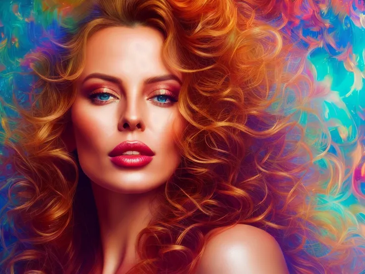 an extremely psychedelic portrait of Kylie Minogue, surreal, lsd, face, detailed, intricate, elegant, lithe, highly detailed, digital painting, artstation, concept art, smooth, sharp focus, illustration