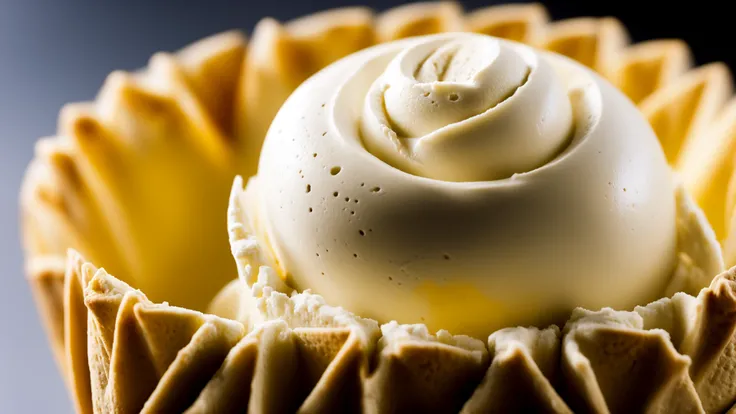 macro lens, a promotional advertisement for a bowl of ice cream, masterpiece, best quality, intricate detail, absurdres, chromatic aberration, depth of field, soft lighting, tone mapped, highly detailed, smooth, sharp focus, dramatic lighting, cinematic, 8K, incredible shadows, realistic