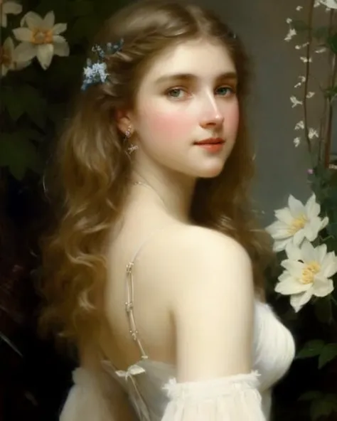 A painting by Albert Lynch, Ruan Jia, Gaston Bussiere, Alexandre Cabanel, Daniel F. Gerhartz, Jules Bastien-Lepage, Pierre Auguste Cot, Sophie Anderson, Jeremy Lipking, Thomas Lawrence, Bouguereau, Carle Van Loo, Jules Joseph Lefebvre, Roberto Ferri, 'aesthetically pleasing', exquisite, polished, refined, sophisticated, tasteful, harmonious, well-proportioned, well-formed, well-arranged, smooth, proportional