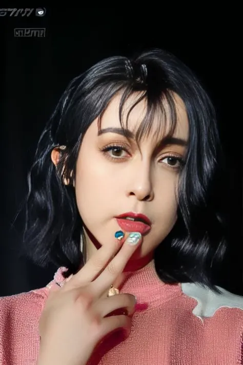 <lora:koreanDollLikeness_v10:0.7>
Luna: (a girl with short (black hair:1.3) styled in a bob cut, cute face, cute, kpop idol)