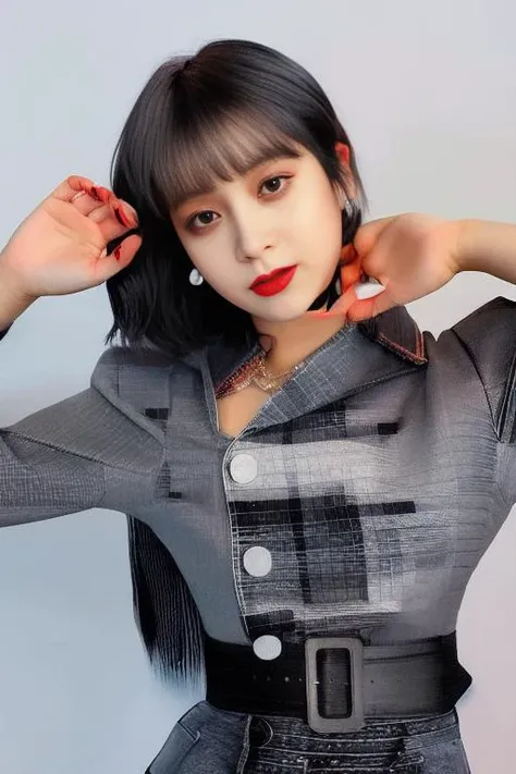 <lora:koreanDollLikeness_v10:0.7>
Luna: (a girl with short black hair styled in a bob cut, cute face, cute, kpop idol)