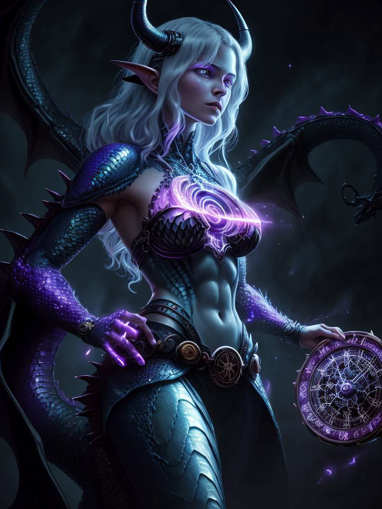 ultra detailed abstract painting of a cute pale draconian MaiAIv2-1750, upper body, slim body, perfect anatomy, (dragon horns:1.2), BREAK (beautiful purple eyes) BREAK casting ChronomancyAI magic,
cowboy shot, small breasts, (blackish ChronomancyAI scaly skin:1.3),
hyperdetailed painting, luminism, 4k resolution, cinematic light,
Soft Lighting, Photographic Realism,
3d rendering, octane rendering, <lora:ChronomancyAI:.7>
