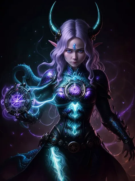 ultra detailed abstract painting of a cute pale draconian  MaiAIv2-1750, upper body, slim body, perfect anatomy, (dragon horns:1.2), BREAK (beautiful purple eyes) BREAK casting ChronomancyAI magic,
cowboy shot, small breasts, (blackish ChronomancyAI skin:1.3),
hyperdetailed painting, luminism, 4k resolution, cinematic light,
Soft Lighting, Photographic Realism,
3d rendering, octane rendering, <lora:ChronomancyAI:.8>