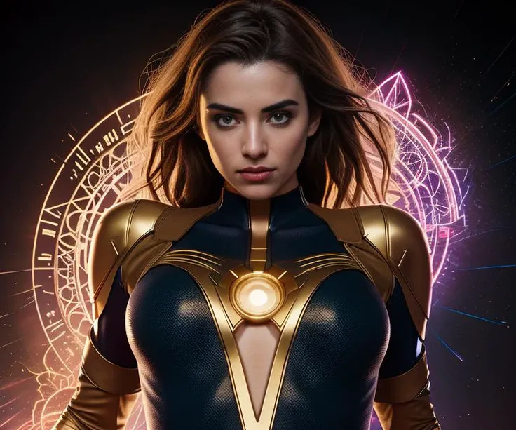 <lora:ChronomancyAI:0.5>, ChronomancyAI, chronomancy, 1girl, 1girl <lora:Rogue-fC-V1:1> bodysuit, bright vibrant colors, vivid saturated colors, tight 90's superhero suit, cleavage, thighs, (full-body, dynamic posing, dramatic posing, from below) BREAK photorealistic, Kodak Portra, (full body), masterpiece, HDR, best quality, intricate detail, detailed face_and_eyes, realistic hands, sophisticated detail, realistic lighting, centerfold, 8k