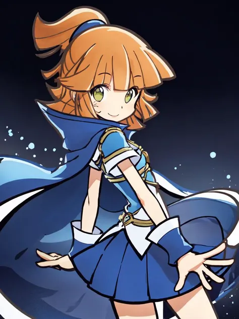Woman with weapon coming out of body、kawaii、A magic circle appeared overhead and at your feet.、