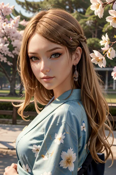 (masterpiece, best quality, highres:1.5)
<lora:LifeStrangeRachel:0.8>
LifeStrangeRachel, 1girl, solo, long hair, blonde hair, earrings, yukata, japan, cherry blossoms, hair ornament