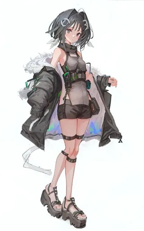 1girl, solo,straight-on, looking at viewer, full body, pose,
