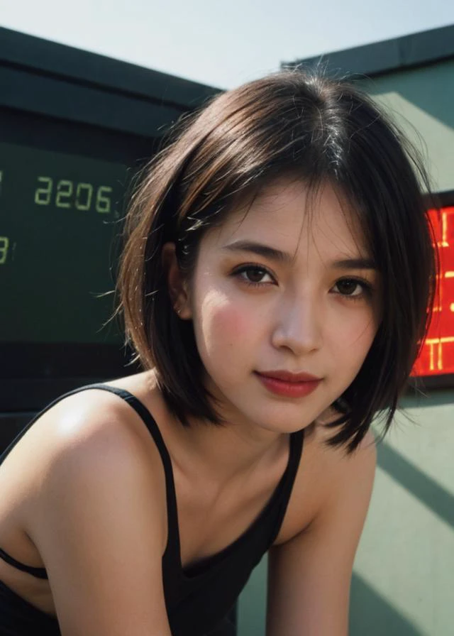 (Polaroid photos, photos that look like they were taken with a Polaroid camera:1.1), raw photo, a photograph of Russian 1girl, (wear a Tights :1.3), teasing smile, sweat, small breasts, sunshine, day light,
(vibrant color scheme hair, one-length haircut hair:1.36), front view, shiny skin
in the (electric scoreboard :1.4),
autumn,
dawn, natural skin texture, hyperrealism, hdr, hyperdetailed, RAW photo, photorealistic, best quality, highres, realistic, 8k, caustics, dynamic light, beautiful and delicate lips, delicate fingers, detailed pupil, real human skin,