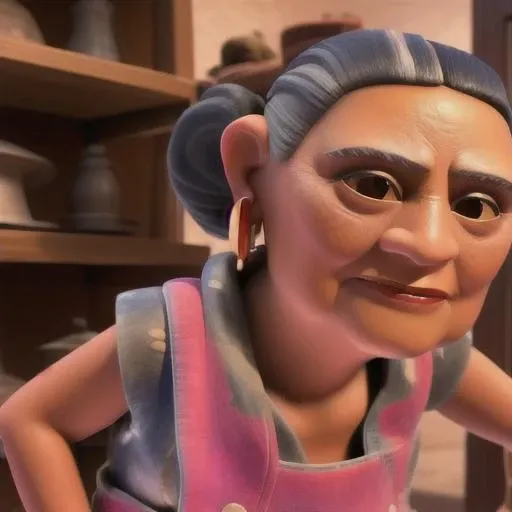 old woman,solo,1girl,earrings, ,masterpiece, <lora:getaiabuelita:1>getaiabuelita