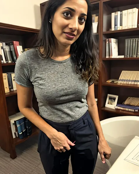 25-year-old woman, wearing slacks desimocha peeing self, pleading expression in Library <lora:CombinedPeeingSelf-08:1> <lora:pleading_v1:0.8>