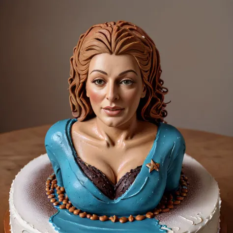 masterpiece, sculpted woman made of cake, deanna troi, giant breasts, best quality, <lora:tngtroi_z:.8>, <lora:foodphoto:.5>, foodphoto, <lora:gigantic_breasts:.3>