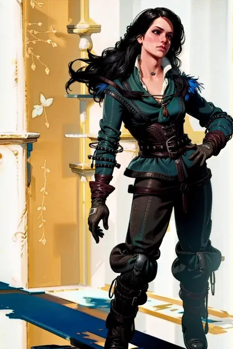 <lora:add_detail:0.2> , <lora:GoodHands-beta2:1> <lora:yen-06:1> yennefer, defaultcostume, pants,boots, gloves,