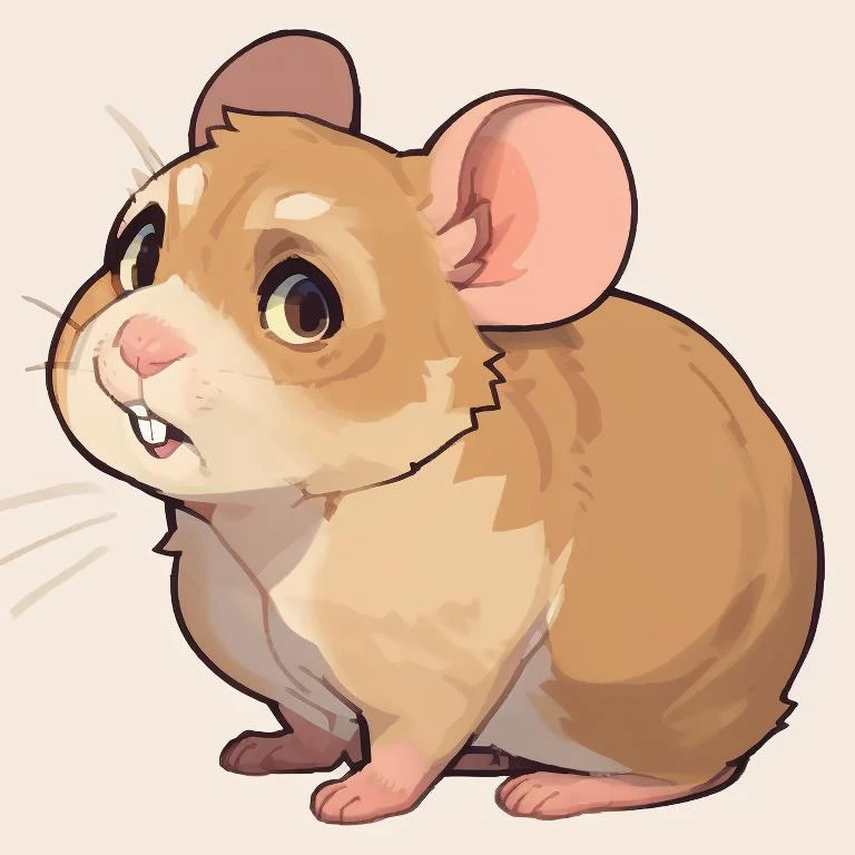 by inkplasm, (by bigcozyorca:0.8), by cumbread, by ismail inceoglu, by nezumi \(artist\),
(photorealistic,:1.2) SFW, (blank_expression,:1.2) looking_at_viewer, side view, solo, (feral, hamster, rodent, tan fur, buckteeth:1.4), full-length portrait,
simple background, white background,
<lora:astyle_Furtastic_Detailer:1>