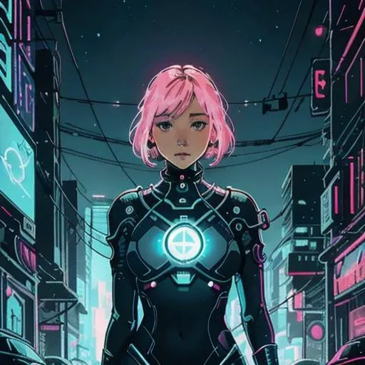 illustration, cartoon, soothing tones, calm colors, (woman:1.2),<lora:Tarotv0.2:0.8>,(tarot card:1.2),portrait,,sci-fi,cyberpunk street,glowing hologram,