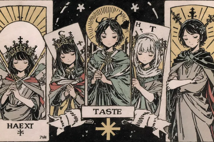 <lora:Tarotv0.2:0.8>, tarot card