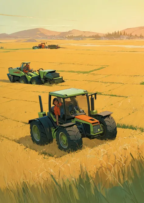 concept art by syd mead ,  high-quality 4k hd, flat-color cartoon artwork in jmst artstyle,
 1girl  
 Harvester robot 
anime, cartoon, manga, surreal, childish , 
   <lora:concept_art_syd_mead:0.7>
 <lora:SDXL1.0_Essenz-series-by-AI_Characters_Style_MoebiusJeanGiraud-v1.0:0.8>
 [(details:1.2): [ (many small details:1.3) : [ (many ultrasmall details: 1.2):(very detailed ultrasmall edges and microrelief:1.5):0.7 ]: 0.4 ] :0.2]