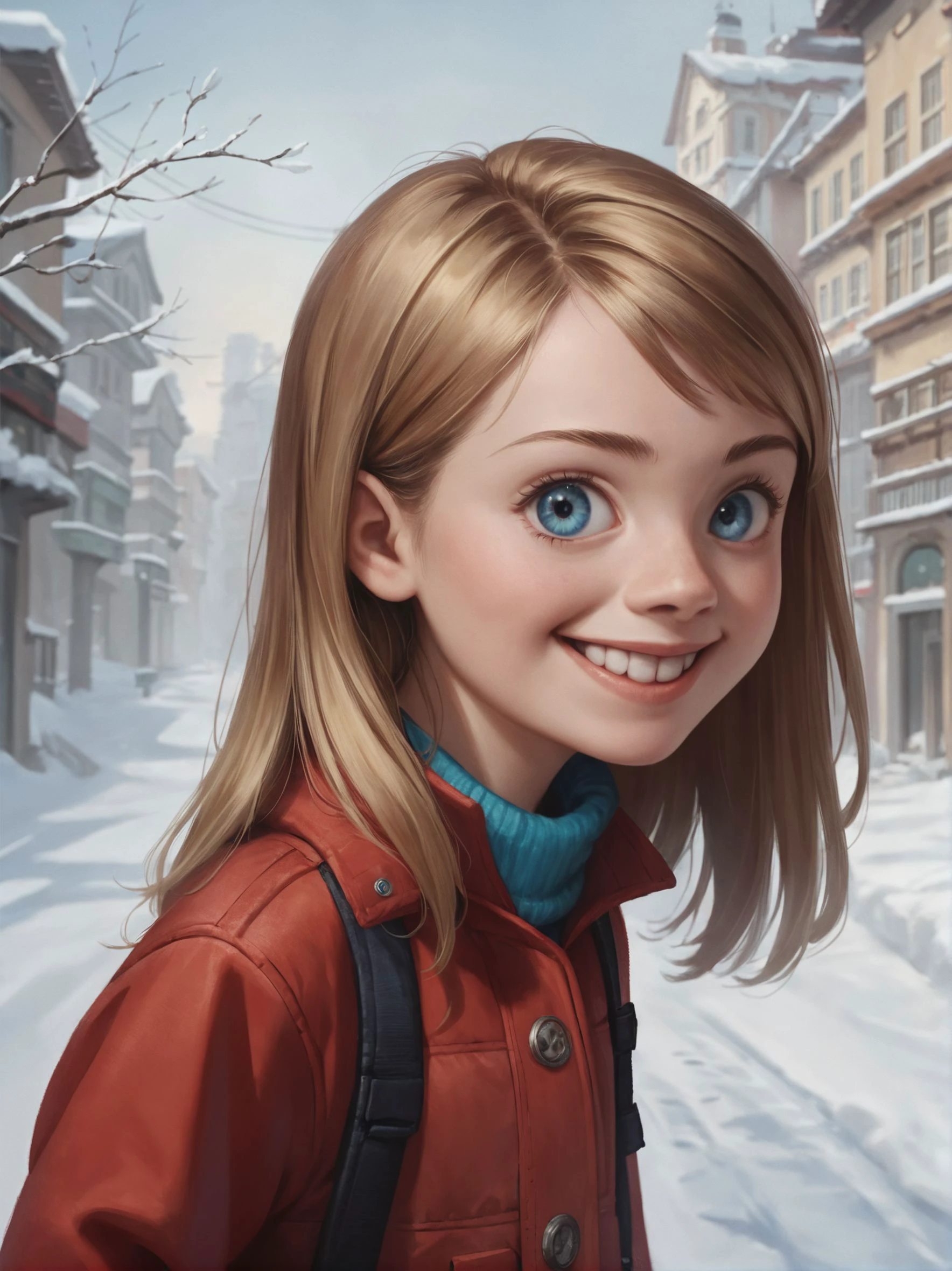 score_8, score_9, score_8_up, score_9_up, content_safe, source_anime, high quality, high contrast, (realistic:1.2), 1girl, smile, looking at viewer, colorful background, blonde, young, <lora:Riley_Andersen:0.8> r_ly, 1girl, skinny, blonde, blue eyes, red coat, winter, <lora:add-detail-xl:1>