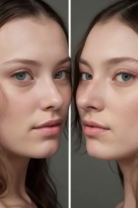 DEN_maddison_twins,
(headshot:1.2) portrait on a (plain background:1.2), (headshot:1.2), (face focus:1.1), lighting from the left, (shadows:1.2), (left side lighting:1.2), (side light:1.3), (half lit face:1.1), (strong shadows:1.2)
bokeh, f1.4, 40mm, photorealistic, raw, 8k, textured skin, skin pores, intricate details  <lora:epi_noiseoffset2:1>, epiCRealism