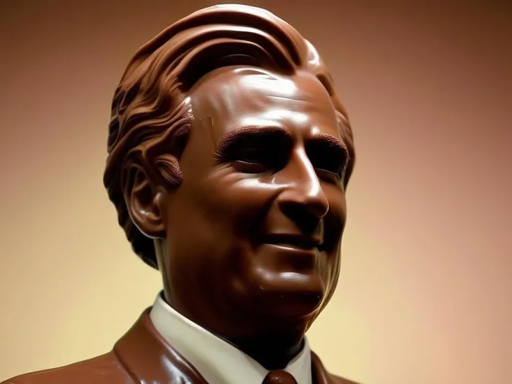 photo, realistic, chocolate male US President moves to reassure a worried nation, press conference, 1960s, cold war, paranoia, entire scene made of chocolate <lora:ChocolateWorld_v08a:1> <lora:add_detail:1> SimplepositiveXLv1 unaestheticXLv13