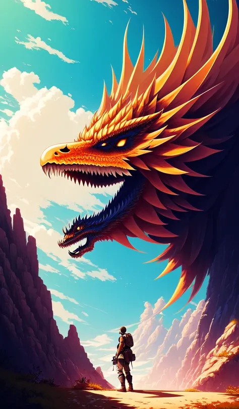 ancient Labyrinth, incredible Epic Red Dragon opened its mouth and spat fire at us, anime, Digital 2D, animated by Kyoto Animation, KyoAni, Studio Ghibli, Miyazaki, Nausicaa, animated by Madhouse INC, by Studio Trigger, by Laurie Greasley, 2 designed by Tsutomu Niehi, Yuta Nakamura, Yoji Shinkawa, landscape, beautiful, gorgeous, dramatic lighting, rule of thirds, perfect composition, trending on ArtStation, 8k