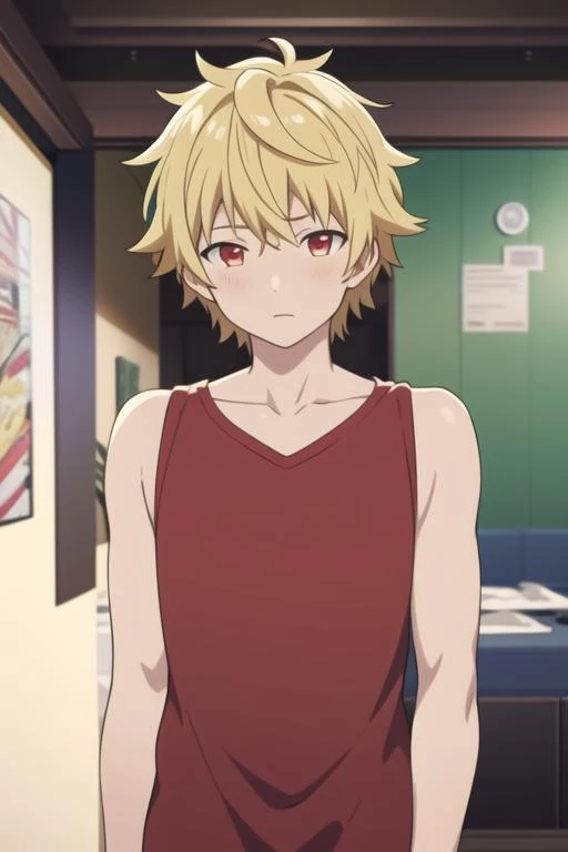masterpiece, best quality, high quality, <lora:yukine:0.70>, yukine, 1boy, solo, male focus, upper body, looking at viewer,