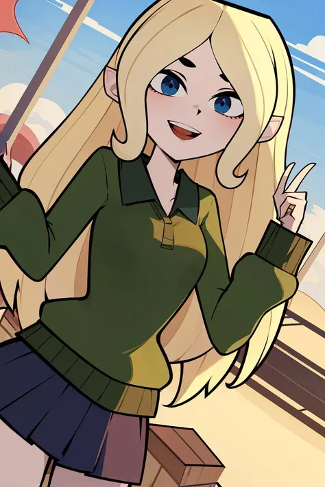 ((masterpiece,best quality)), absurdres, <lora:Dawn_Total_Drama_v2:0.8>, Dawn_Total_Drama, solo, smiling, looking at viewer, cowboy shot, cinematic composition, dynamic pose