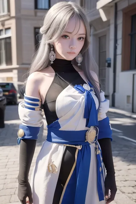 <lora:honkaiStarRailBronya_v10:1>, absurdres, looking at viewer, solo, bronyarand, grey hair, grey eyes, hair between eyes, long hair, brown gloves, smoke, armband,black hair tie,(RAW photo, best quality), (realistic, photo-realistic:1.3), best quality ,masterpiece, an extremely delicate and beautiful, extremely detailed ,CG ,unity ,8k wallpaper, Amazing, finely detail, masterpiece,best quality, extremely detailed CG unity 8k wallpaper,absurdres, incredibly absurdres, huge filesize , ultra-detailed, highres, extremely detailed,pureerosface_v1,beautiful detailed girl, extremely detailed eyes and face, beautiful detailed eyes,light on face,looking at viewer, straight-on, staring, closed mouth,