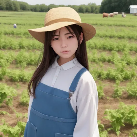 best quality, ultra hi res, reaslistic, a photography of farm work girls and boys, [:(detailed face:1.2):0.2], (no make-up:1.2), farmgirl, farmboy, man and woman, hyperdetailed, work farm, farm, working farm,(ulzzang-6500:0.2).8)
