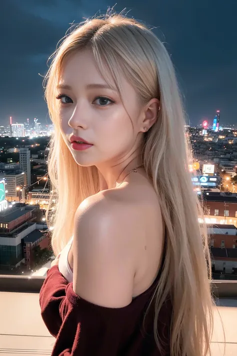 (8k, RAW photo, best quality, masterpiece:1.2), (realistic, photo-realistic:1.37),<lora:koreanDollLikeness_v10:0.5> ,<lora:arknightsTexasThe_v10:1>,omertosa,1girl,(Kpop idol), (aegyo sal:1),cute,cityscape, night, rain, wet, professional lighting, photon mapping, radiosity, physically-based rendering,