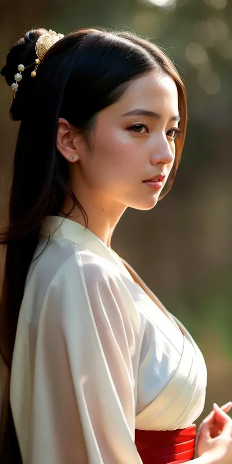 modelshoot style, (extremely detailed CG unity 8k wallpaper), full shot body photo of the most beautiful artwork in the world, looking at the viewer, (Japanese geisha), delicate silk clothes, Japanese silk kimono, magic, a Japanese village with Japanese details in the background, hdr, photorealistic painting by Ed Blinkey, Atey Ghailan, Studio Ghibli, by Jeremy Mann, Greg Manchess, Antonio Moro, trending on ArtStation, trending on CGSociety, Intricate, High Detail, Sharp focus, dramatic, photorealistic painting art by midjourney and greg rutkowski