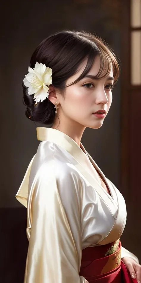 modelshoot style, (extremely detailed CG unity 8k wallpaper), full shot body photo of the most beautiful artwork in the world, looking at the viewer, (Japanese geisha), delicate silk clothes, Japanese silk kimono, magic, a Japanese village with Japanese details in the background, hdr, photorealistic painting by Ed Blinkey, Atey Ghailan, Studio Ghibli, by Jeremy Mann, Greg Manchess, Antonio Moro, trending on ArtStation, trending on CGSociety, Intricate, High Detail, Sharp focus, dramatic, photorealistic painting art by midjourney and greg rutkowski