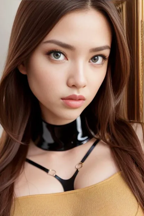 best quality, ultra high res, (photorealistic:1.4), 1 girl, latex dress, (ulzzang-6500:1.0), (style-keta:0.8)