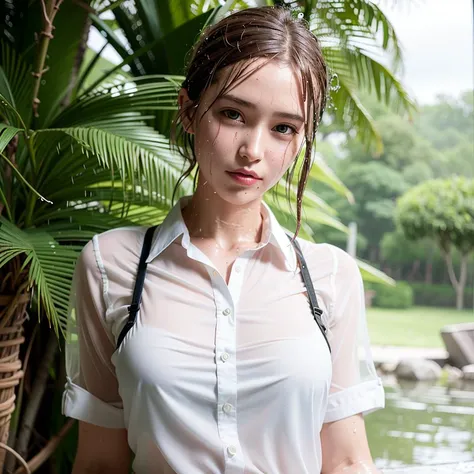 best quality, ultra high res, (photorealistic:1.4), ultra-detailed,1 girl , ( wet collared shirt :1.4), (Lara Croft hair),mature, (short blonde hair: 1.4), look at viewer , (oval face: 1), wide shoulder, handsome, medium breasts, dating,ooking up at the viewer, flirting with the camera, 18 years old, beautiful detailed eyes, detailed cafe,floating hair,(wet See-through wet clothes:1.5)
<lora:taiwanDollLikeness_v10:0.01>,pale skin,
