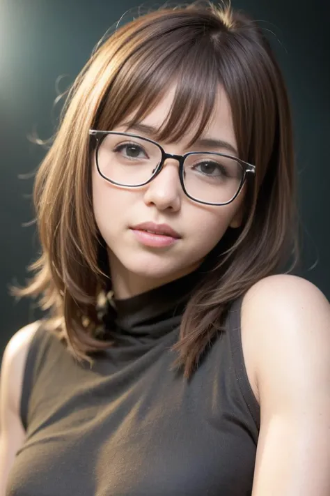 <lora:koreanDollLikeness_v10:0.2>, (RAW photo, best quality, masterpiece:1.2), (realistic, photo-realistic:1.37), ultra-detailed, ultra high res, (aegyo sal:1), 1 girl, Kpop idol, busty, PureErosFace, (short hair:1.2), posing, (nose blush), (smile:1.1), (closed mouth), medium breasts, beautiful detailed eyes, floating hair, professional lighting, photon mapping, radiosity, physically-based rendering, silver dress, elf ears,wearing glasses, black framed glasses