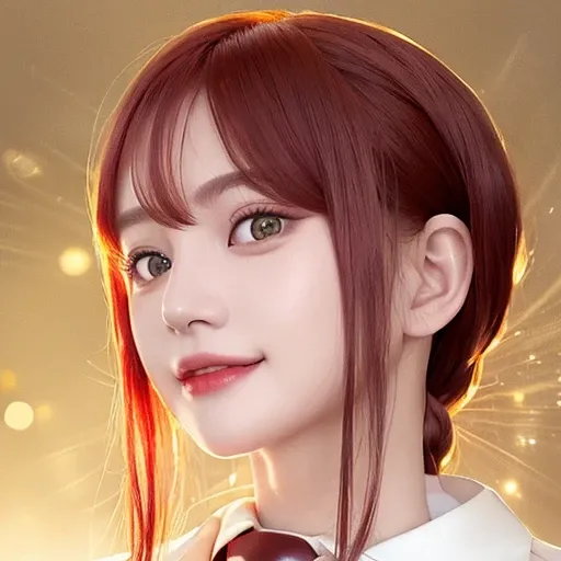 <lora:makimaChainsawMan_offset:0.8>,<lora:koreanDollLikeness_v15:0.5>,<lora:chilloutmixss_xss10:0.5>,looking at viewer, laughing, big smile,detailed eyes, (ringed eyes),nice eyes makeup, masterpiece, (photorealistic:1.4), best quality, beautiful lighting, (ulzzang-6500:0.4), makima \(chainsaw man\), (red hair)+(long braided hair)+(bangs), yellow eyes, golden eyes,, (white shirt), (necktie), RAW photo, 8k uhd,