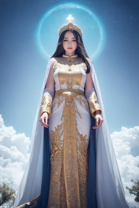 a beautiful girl, perfect face, full body, priest dress, goddness, complicated decoration,
spelling, talking, smiling, arms behind back,
soft rim light, beautiful detailed sky,
Elden Ring,
masterpiece, ultra high res, high quality, 4k, (photorealistic:1.2), photo,