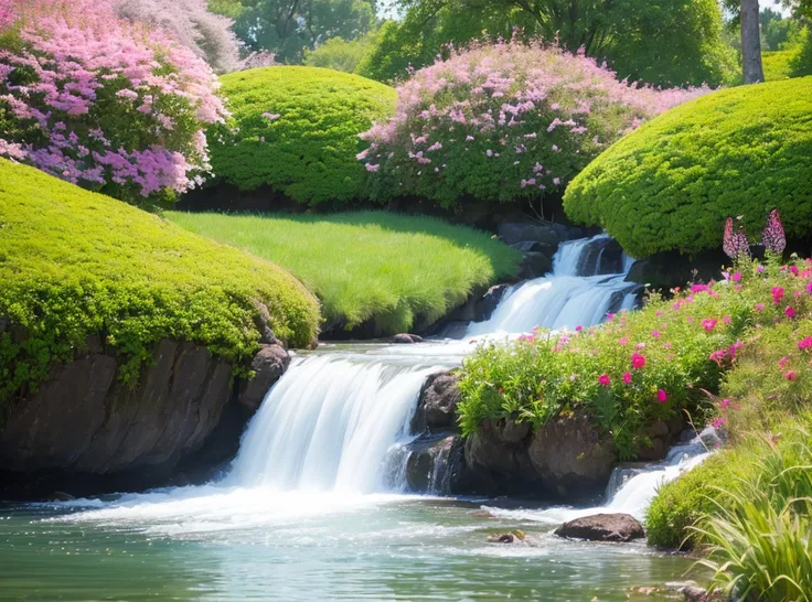 (1 girl:1.5), masterpiece, extremely detailed CG unity 8k wallpaper, masterpiece, best quality, high quality, extremely detailed CG unity 8k wallpaper, An extremely colorful and purely fantasy environment with vibrant hues and a bright sky, landscape of bright green grass, colorful trees, glittering fruits, and bright blue flowers. The streams are a deep shade of blue, and the air is filled with sweet exotic scents. The environment appears to be taken out of a dream, with luminescent butterflies and giant colorful birds flying around, award winning photography, Bokeh, Depth of Field, HDR, bloom, Chromatic Aberration ,Photorealistic,extremely detailed, trending on artstation, trending on CGsociety, Intricate, High Detail, dramatic, art by midjourney