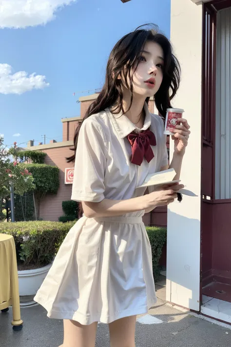 masterpiece, best quality, masterpiece,best quality,official art,extremely detailed CG unity 8k wallpaper, day,1 girl, school,<lora:jk_v1.0:0.8>
