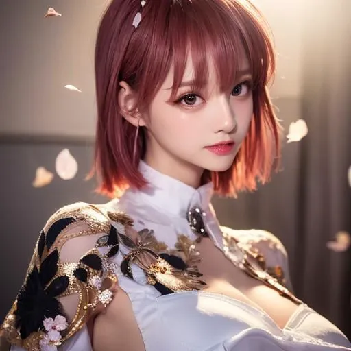 (8k, RAW photo, best quality, masterpiece:1.2), (realistic, photo-realistic:1.37),<lora:koreanDollLikeness_v10:0.15> ,1 girl,(Kpop idol), (aegyo sal:1),hair ornament, portrait, cute, night, professional lighting, photon mapping, radiosity, physically-based rendering, thighhighs, smile, pose, long hair, water droplets on the body ,(sexy shorts),cat ear, finger behind,hair ornament,bright, wavy hair, warm light,large breasts, [:(detailed face:1.2):0.3], shiny eyes,(ulzzang-6500:0.725), yae_sakura, pureerosface_v1,<lora:yaeMikoRealistic_yaemikoMixed:0.5> ,<lora:kagurazakaMayufuLora_v01:0.1>,detailed clothes,cleavage, (scattered sakura petals:1.331),(nude:1), (PureErosFace_V1:0.5), pov, nsfw, bed, slim legs, loving, (black hair:1.4), (black lace clothes)