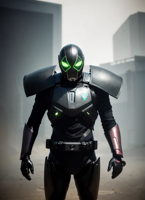 (sfw), 8k, RAW photo, Fujifilm eterna style photo, (dark:1.4), (backlit photography:1.4), (facing viewer:1.2), full body ,(kamen rider:1.1), grasshopper mask, multicolored (exosuit:1.2) with neon eyes, armored (belt and gauntlet:1.1), outdoor, dynamic pose, (highly detailed:1.4), BREAK by Alyssa Monks , Annie Swynnerton , Beatrix Potter , Andrea Mantegna , Marco Mazzoni , Sara Wollfalk , Carlos Cruz-Diez , Saturno Butto , John Totleben , dust storm