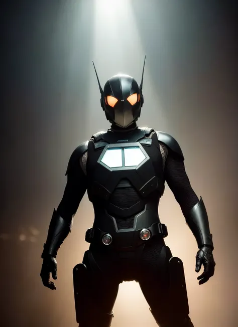 (sfw), 8k, RAW photo, Fujifilm eterna style photo,  (dark:1.4), (backlit photography:1.4), (facing viewer:1.2), full body ,(kamen rider:1.1), grasshopper mask, multicolored (exosuit:1.2) with neon eyes, armored (belt and gauntlet:1.1), outdoor,  dynamic pose, (highly detailed:1.4), BREAK by Alyssa Monks , Annie Swynnerton , Beatrix Potter , Andrea Mantegna , Marco Mazzoni , Sara Wollfalk , Carlos Cruz-Diez , Saturno Butto , John Totleben , dust storm