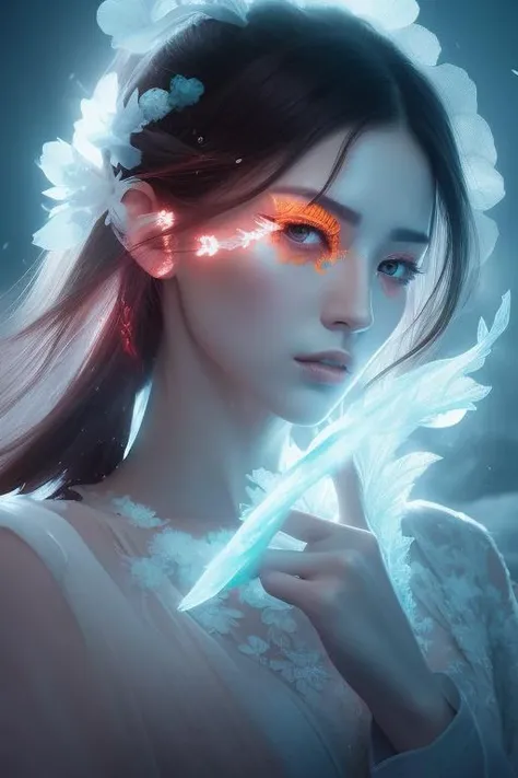 hanfu,guofeng3.2,full body, walking pose, slow motion, male wearing full body multiple layer (heavy robe:1.2), (orange long skirt with intricate pattern:1.2), gloves, (insanely detailed, bloom:1.5), (highest quality, Alessandro Casagrande, Greg Rutkowski, Sally Mann, concept art, 4k), (analog:1.2), (high sharpness), (detailed pupils:1.1), (painting:1.1), (digital painting:1.1), detailed face and eyes, Masterpiece, best quality, (highly detailed photo:1.1), 8k, photorealistic, (dark hair color, dynamic hairstyle), (pureerosface_v1:0.1), By jeremy mann, by sandra chevrier, by maciej kuciara, sharp, (ripped body:1.1), realistic, real shadow, (ice snow background:1.2), (by Michelangelo), <lora:mermerovdiffusion_Lora300:0.33>style of ohwx <lora:(style of ohwx) masterpiece, best quality, (extremely detailed CG unity 8k wallpaper, masterpiece, best quality, ultra-detailed, best shadow), (detailed background), (beautiful detailed face, beautiful detailed eyes), High contrast, (best illumination, an extremely delicate and beautiful), (girl:1.5), ((Not relevant.)), ((caustic)), dynamic angle, beautiful detailed glow, (portrait:0.2),dynamic angle, beautiful detailed glow, (portrait:0.2),pigtail