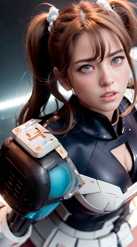 best quality, ultra high res, (photorealistic:1.4), 1girl,nice detailed eyes, heavy eye makeup, slim waist, blush, detailed eye makeup, puffy eyes, solo, perfect anatomy, (busty), (cleavage),(slender),(black hair:1), (looking at viewer),(marine blue eyes),(smile),(happy),(pigtails),(long hair),nsfw,depth of field,detail face, shiny skin, nice detailed eyes, heavy eye makeup, slim waist, blush, detailed eye makeup, solo, perfect anatomy,(full shot body:1.4) photo of android woman, 70s, retrofuturism, masterpiece, (photorealistic:1.4), best quality,beautiful lighting,stage,ray tracing, space background, ( very detailed background, detailed complex busy background : 1.4 ), sharp focus, volumetric fog, 8k uhd, dslr, high quality, film grain, photorealism, lomography , at ( forest ), view from below , translucency , (HDR:1.2), Mar,robot,<lora:chilloutmixgd_v10:1>