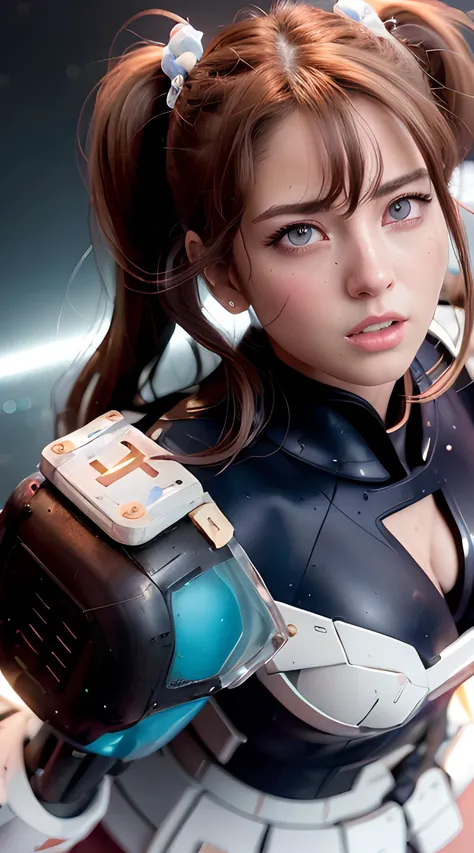 best quality, ultra high res, (photorealistic:1.4), 1girl,nice detailed eyes, heavy eye makeup, slim waist, blush, detailed eye makeup, puffy eyes, solo, perfect anatomy, (busty), (cleavage),(slender),(black hair:1), (looking at viewer),(marine blue eyes),(smile),(happy),(pigtails),(long hair),nsfw,depth of field,detail face, shiny skin, nice detailed eyes, heavy eye makeup, slim waist, blush, detailed eye makeup, solo, perfect anatomy,(full shot body:1.4) photo of android woman, 70s, retrofuturism, masterpiece, (photorealistic:1.4), best quality,beautiful lighting,stage,ray tracing, space background, ( very detailed background, detailed complex busy background : 1.4 ), sharp focus, volumetric fog, 8k uhd, dslr, high quality, film grain, photorealism, lomography , at ( forest ), view from below , translucency , (HDR:1.2), Mar,robot,<lora:chilloutmixgd_v10:1>