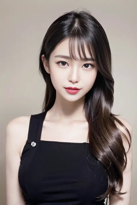 1girl,beautiful vintage color, instagram (photorealistic, high resolution:1.4), ((puffy eyes)), looking at viewer, , full body (8k, RAW photo, best quality, masterpiece:1.2), (realistic, photo-realistic:1.37),(sharp focus:1.2), professional lighting, photon mapping, radiosity, physically-based rendering, (pale skin:1.2),(small breasts:1.2), looking at viewer, (middle hair:1.5), portrait, purple eyes, (sliver hair:1.1),bangs, (simple background:1.4), solo, upper body, realistic,(masterpiece:1.4),(best quality:1.4),(shiny skin),fashi-girl,makeup,smile(skinny,closed mouth,shy :1.3) ,(standing,black Stewardess uniform,Necromancer:1.1),medium bust,sexy pose , <lora:koreanDollLikeness_v15:1>