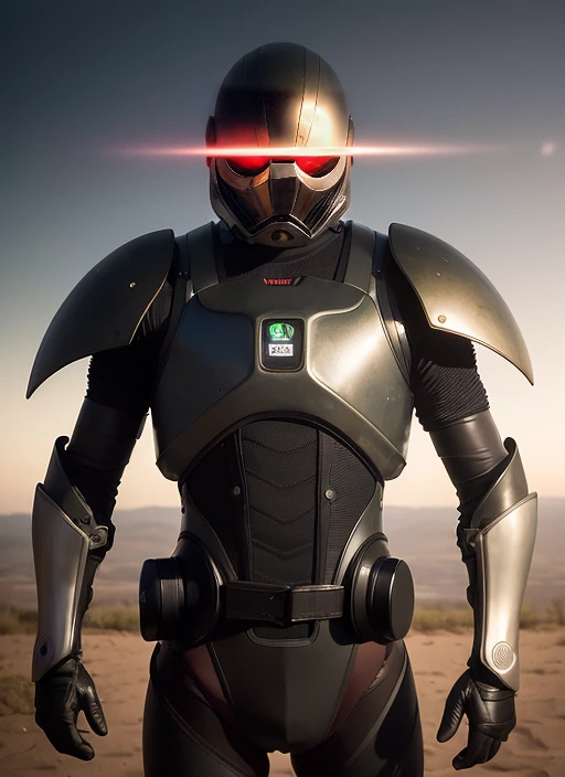 (sfw), 8k, RAW photo, Fujifilm eterna style photo, (dark:1.4), (backlit photography:1.4), (facing viewer:1.2), full body ,(Yuto Sakurai:1.3), grasshopper mask, multicolored, (exosuit:1.2) with neon eyes, armored (belt and gauntlet:1.1), outdoor, fighting stance, (highly detailed:1.4), BREAK by Alyssa Monks , Annie Swynnerton , Beatrix Potter , Andrea Mantegna , Marco Mazzoni , Sara Wollfalk , Carlos Cruz-Diez , Saturno Butto , John Totleben , dust storm