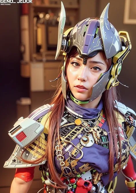 complex 3d render ultra detailed of a beautiful porcelain profile woman android face, (flowing hair:1.4),brown hair, cyborg, (robotic parts:1.3), 150 mm, beautiful studio soft light, rim light, vibrant details, luxurious cyberpunk, (lace:1.2),,1girl, bangs, blonde_hair, bodysuit, braid, breasts, covered_navel, gradient, gradient_background, green_eyes, grey_background, long_hair, looking_at_viewer, machinery, mecha, mecha_musume, medium_breasts, science_fiction, skin_tight, solo, standing,<lora:japaneseDollLikeness_v10:0.5>