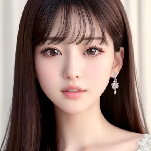 (RAW photo, best quality), (realistic, photo-realistic:1.3), best quality ,masterpiece, an extremely delicate and beautiful, extremely detailed ,CG ,unity ,2k wallpaper, Amazing, finely detail, masterpiece,light smile,best quality, extremely detailed CG unity 8k wallpaper,huge filesize , ultra-detailed, highres, extremely detailed, iu,asymmetrical bangs,short bangs,bangs,pureerosface_v1,beautiful detailed girl, extremely detailed eyes and face, beautiful detailed eyes,light on face,looking at viewer, straight-on, staring, closed mouth,black hair,long hair, collarbone, bare shoulders, longeyelashes, upper body, 1girl, (full body:1.3), (highly detail face: 1.5), (beautiful ponytail:0.5),beautiful detailed eyes, beautiful detailed nose, realistic face, realistic body, comfortable expressions,smile, look at viewer,comfortable expressions, lora:koreanDollLikeness_v15:0.4>