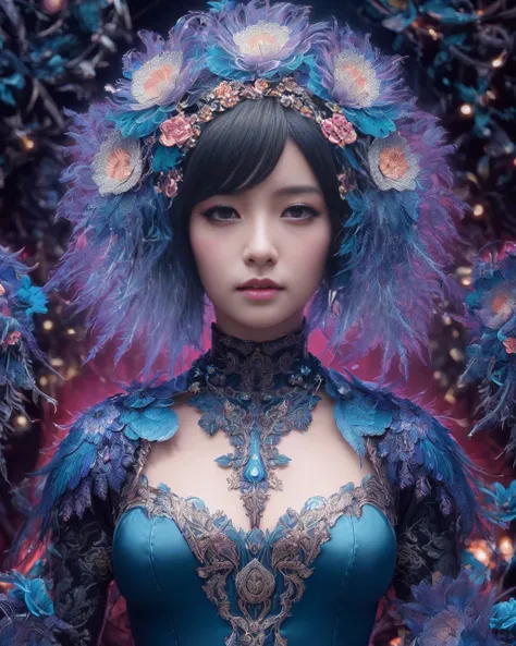 mechanical android flower by, earnst haeckel, james jean. generative art, baroque, intricate patterns, fractalism, movie still, photorealistic, vibrant peacock feathers, intricate, elegant, highly detailed, digital painting, artstation, smooth, sharp focus, illustration, outrun, vaporware,
1 girl, solo
beautiful detailed intricate insanely detailed octane render trending on artstation, 8 k artistic photography, volumetric lighting, beautiful, rich deep colors masterpiece, sharp focus, ultra detailed,
